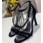 Louis Vuitton Heel 10cm Melody Sandals Suede Black 2020