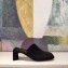 Balenciaga Double Square Mules Satin Black 2020