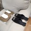 Balenciaga Double Square BB Slippers Satin Black 2020
