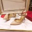Valentino Heel 9.5cm Rockstud Slingback Pumps Sandals in Patent Leather Nude