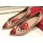 Valentino Chain Rose Print Undercover Rockstud Ballet Flats Ballerinas Nude
