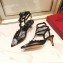 Valentino Heel 6.5cm Chain Rose Print Undercover Rockstud Pumps Black