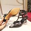 Valentino Heel 6.5cm Chain Rose Print Undercover Rockstud Pumps Black