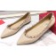 Valentino Rockstud Ballet Flats Ballerinas in Patent Leather Nude