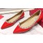 Valentino Rockstud Ballet Flats Ballerinas in Patent Leather Red