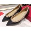 Valentino Rockstud Ballet Flats Ballerinas in Leather Black