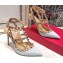 Valentino Heel 9.5cm Rockstud Caged Pumps in Patent Leather Light Blue