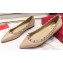 Valentino Rockstud Ballet Flats Ballerinas in Leather Nude