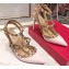 Valentino Heel 9.5cm Rockstud Caged Pumps in Patent Leather Light Pink