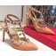 Valentino Heel 9.5cm Rockstud Caged Pumps in Patent Leather Orange