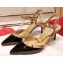 Valentino Heel 6.5cm Rockstud Slingback Pumps Sandals in Patent Leather Black