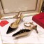 Valentino Heel 6.5cm Rockstud Slingback Pumps Sandals in Patent Leather Black