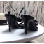 Saint Laurent Heel 8cm Crystal Ball and Bow Mules Patent Black 2020