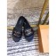 Louis Vuitton Monogram LV Dauphine Lock it Flat Mules Black 2020