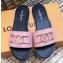 Louis Vuitton Monogram LV Dauphine Lock it Flat Mules Pink 2020