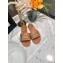 Louis Vuitton Calf Leather LV Dauphine Lock it Flat Mules Brown 2020