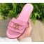 Louis Vuitton Calf Leather LV Dauphine Lock it Flat Mules Pink 2020