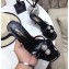 Saint Laurent Heel 8cm Crystal Ball and Bow Mules Patent Black 2020