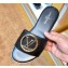 Louis Vuitton LV Circle Lock it Flat Mules Calf Leather Black 2020