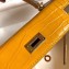 Hermes Mini Kelly II Bag in Alligator Embossed Leather Half Handmade Yellow