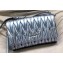 Miu Miu Matelassé Leather Mini Bag 5BH080 Metallic Blue