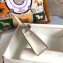 Hermes Mini Kelly II Bag in Alligator Embossed Leather Half Handmade White