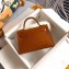 Hermes Mini Kelly II Bag in Alligator Embossed Leather Half Handmade Brown