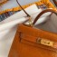 Hermes Mini Kelly II Bag in Alligator Embossed Leather Half Handmade Brown