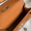 Hermes Mini Kelly II Bag in Alligator Embossed Leather Half Handmade Brown
