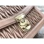 Miu Miu Miu Confidential Matelassé Leather Bag 5BA094 Nude