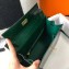 Hermes Kelly 25cm/28cm Bag in Alligator Embossed Leather Green