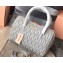 Miu Miu Matelassé Leather Top Handle Bag 5BB033 Gray