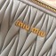Miu Miu Matelassé Leather Top Handle Bag 5BB033 Gray