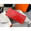 Hermes Kelly 25cm/28cm Bag in Alligator Embossed Leather Red