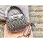 Miu Miu Leather Coffer Bag 5BH111 Silver Gray