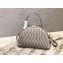 Miu Miu Matelassé Leather Shoulder Bag 5BB034 Gray