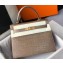 Hermes Kelly 25cm/28cm Bag in Alligator Embossed Leather Etoupe