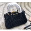 Miu Miu Matelasse Leather Bauletto Top Handle Bag RL0059 Black