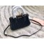 Miu Miu Matelasse Leather Bauletto Top Handle Bag RL0059 Black