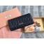 Miu Miu Matelassé Leather Clutch Bag with Chain 5DH002 Black