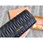Miu Miu Matelassé Leather Clutch Bag with Chain 5DH002 Black