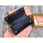 Miu Miu Matelassé Leather Clutch Bag with Chain 5DH002 Black