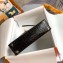 Hermes Mini Kelly II Bag in Alligator Embossed Leather Half Handmade Black/Gold