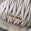 Miu Miu Matelassé Leather Bucket Bag 5BE014 Light Gray