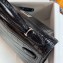 Hermes Mini Kelly II Bag in Alligator Embossed Leather Half Handmade Black/Silver