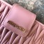 Miu Miu Matelassé Leather Clutch Bag with Strap 5BH042 Pink