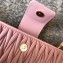 Miu Miu Matelassé Leather Clutch Bag with Strap 5BH042 Pink