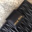 Miu Miu Matelassé Leather Clutch Bag with Strap 5BH042 Black