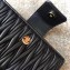 Miu Miu Matelassé Leather Clutch Bag with Strap 5BH042 Black