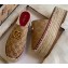 Gucci GG Matelassé Canvas Platform Espadrilles Slippers Beige/Burgundy 2020